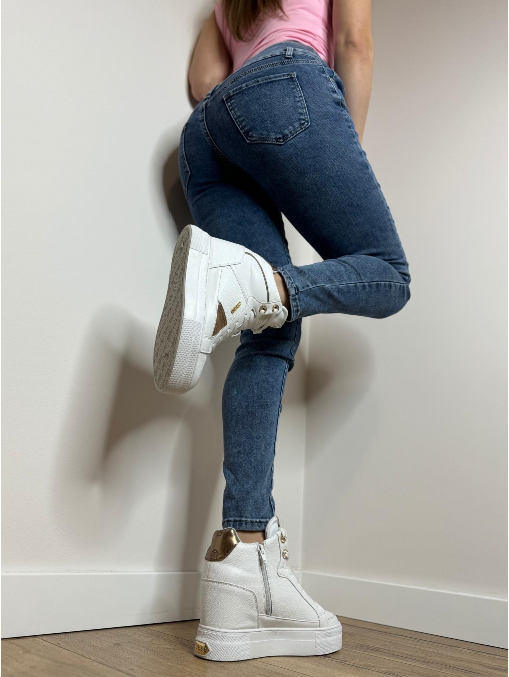 Jeansy z wysokim stanem LX108-J